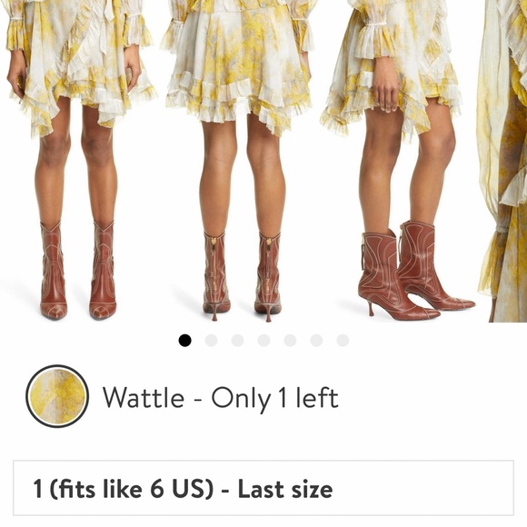 Zimmermann Wild Botanica Frill Wrap Dress - Wattle ♥️ Worn For Pictures only - Picture 2 of 11